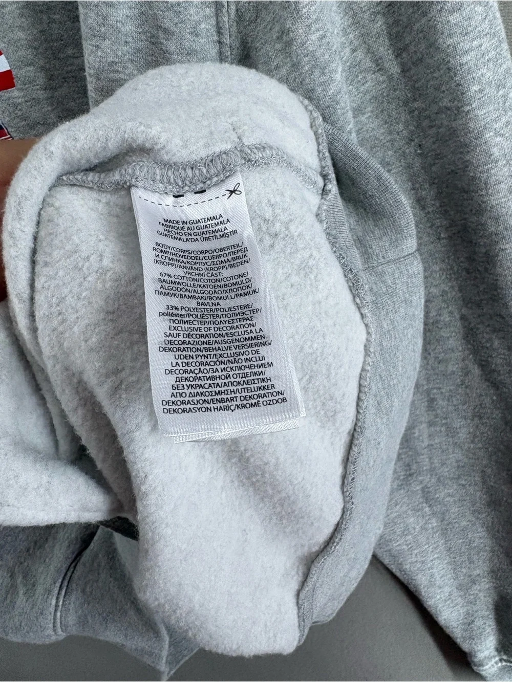 Polo Ralph Lauren USA Flag American Polo Bear Gray Hooded Sweatshirt Sz XL - Picture 5 of 8